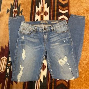 Guess Power Skinny Low Distressed Jeans
